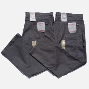 DICKIES Jeans Mens 44 x 30 Gray Duck Carpenter Jean Relaxed Boot Fit LOT OF 2